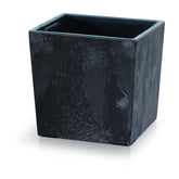 Prosperplast Urbi Square Low Beton Effect Planter 29x29x29.5cm - Anthracite